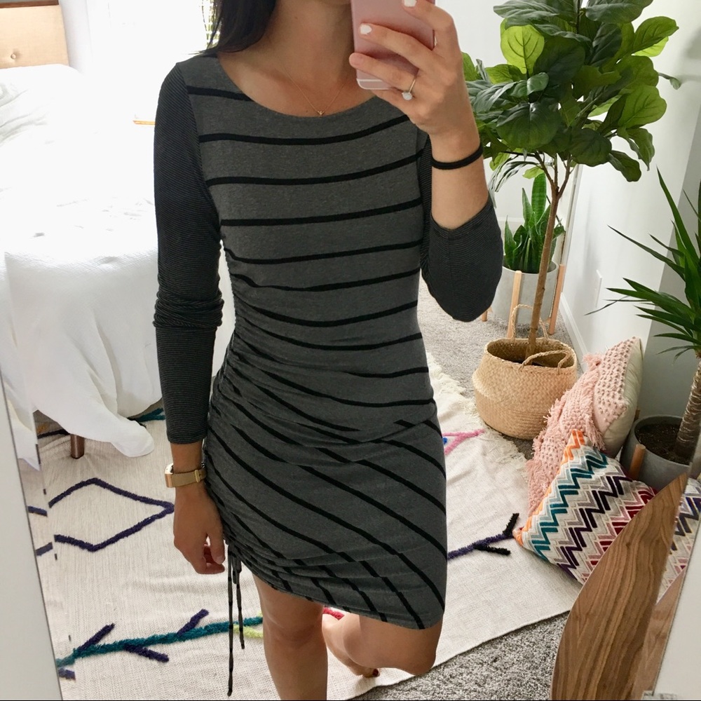 Michael Stars Asymmetrical Striped Dress